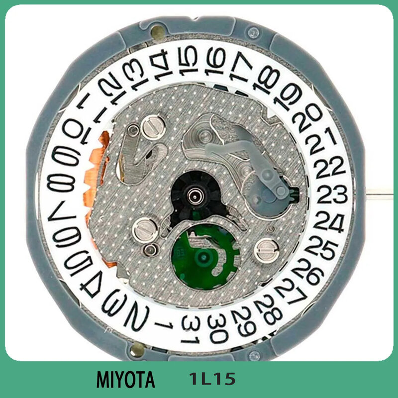 Новый японский механизм 1l15yota MIYOTA, оригинальный кварцевый механизм Miyota с тремя иглами и тремя точками, оптовая продажа