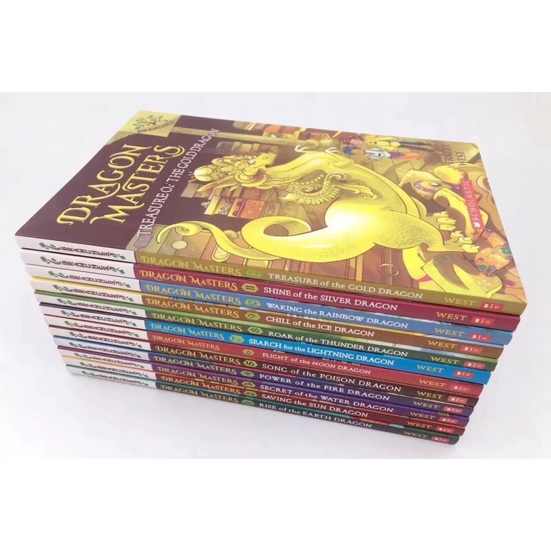 Dragon Prix-Livre d'histoires de lecture en anglais pour enfants, 3 livres de nettoyage, romans de nettoyage en anglais pour enfants de 5 à 12 ans