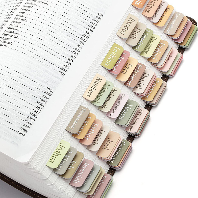 Linguette della bibbia, 75 linguette, Morandi minimali, linguette della bibbia laminate per donne e uomini, linguette della bibbia per lo studio della bibbia, schede dell'indice della bibbia