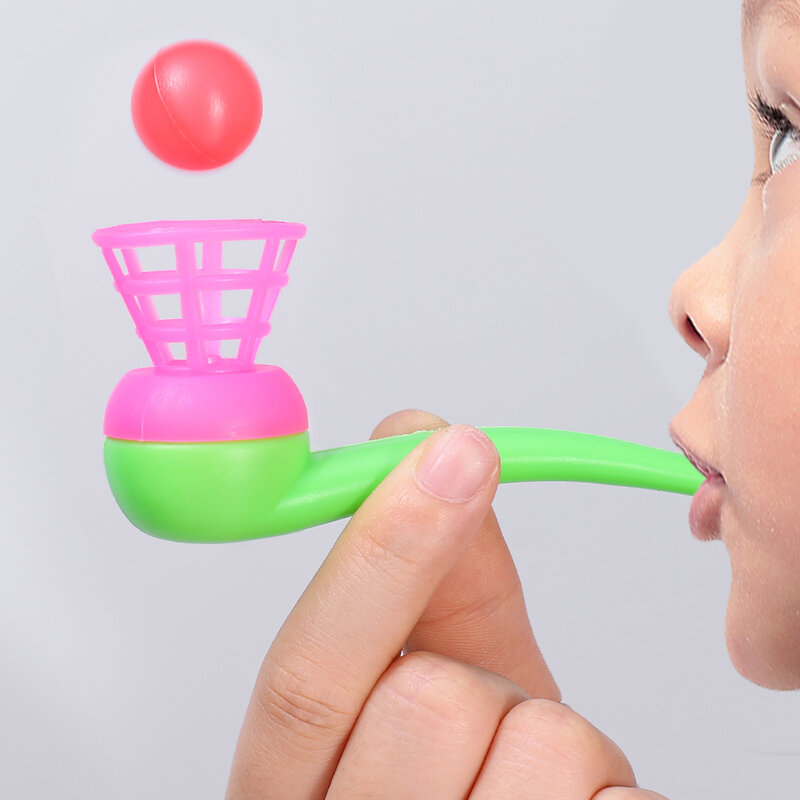 2/4/8Pcs tubo di plastica che soffia giocattoli a sfera per bambini giochi di sport all'aria aperta equilibrio formazione giocattoli di apprendimento bambini regali divertenti