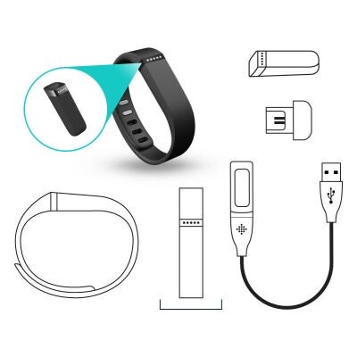Gelang kebugaran fleksibel Fitbit, gelang pintar, gelang jam, connet dengan Fitbit app