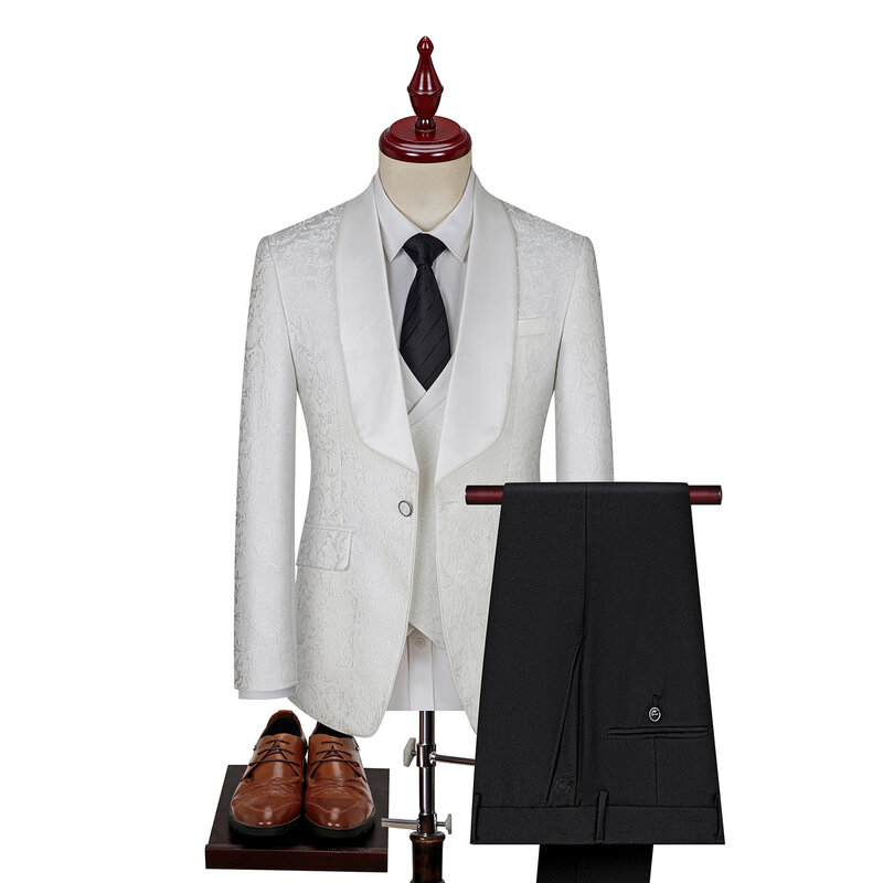 ZL3 Men's three-piece suit, trendy Korean style, slim fit, business casual small suit