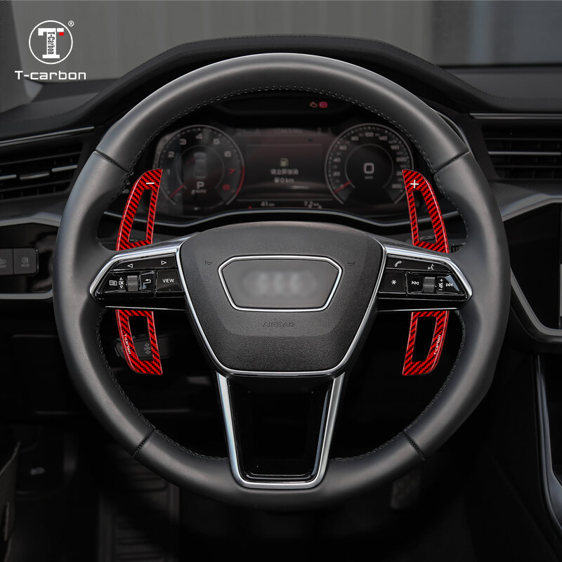 Карбоновое внутреннее рулевое колесо, Прямая продажа с завода, сменный стиль, переключатель передач, удлинитель переключения передач для 2016-2022 Audi