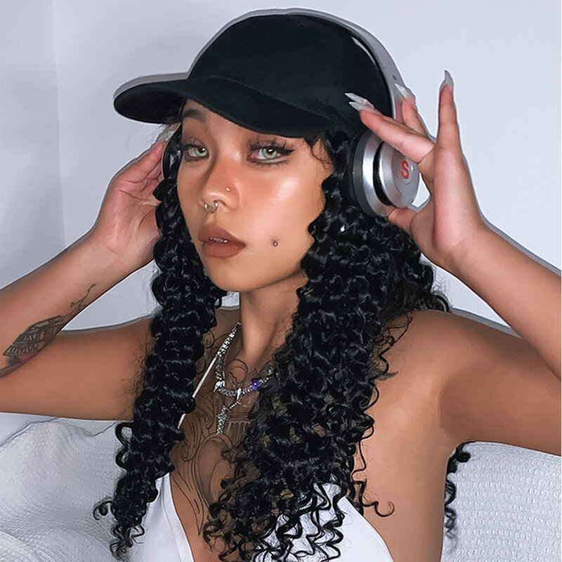 Wigs Long Curly Hair Synthetic Hair Women's Dirty Braids Men's Short Hat  Wigs  Hats  Small Curly Hair Wigs And A Lot Of Hair