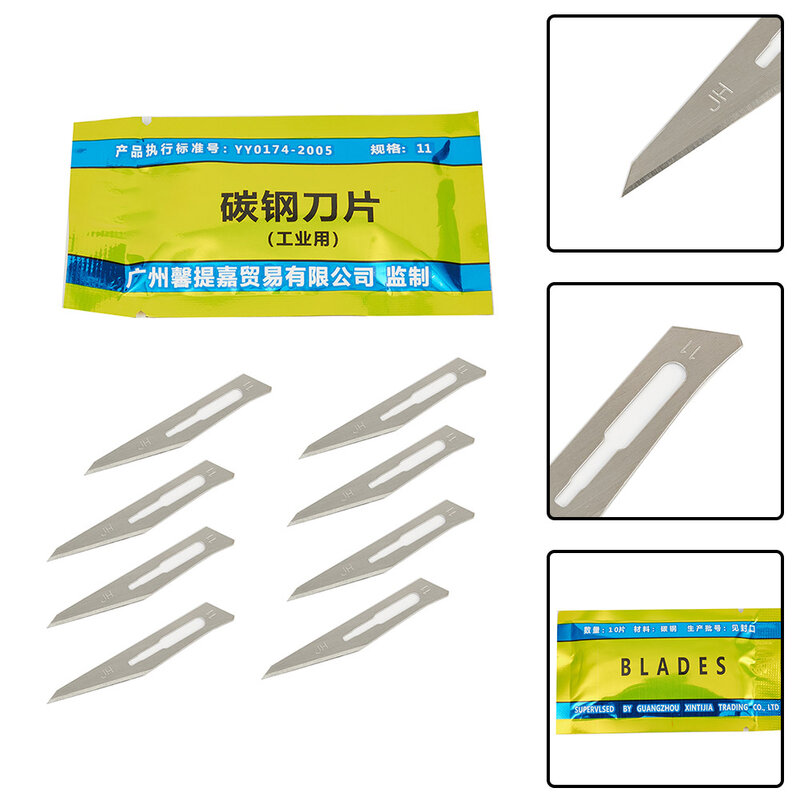 Durable High Quality New Practical Useful Brand New Blades Wood 10#-24# Type 20pcs Blades Engraving Set Silver