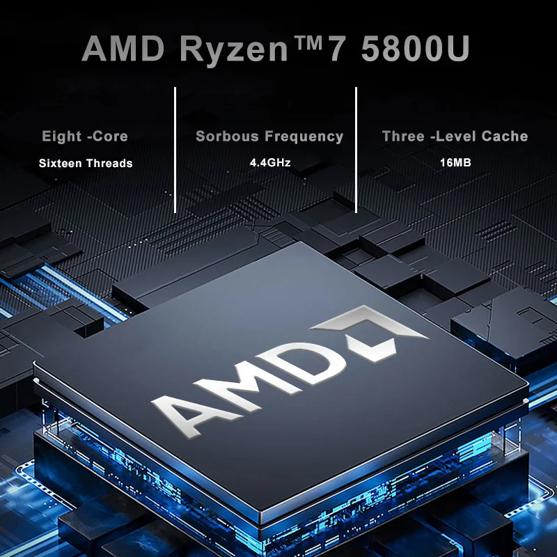 GenMachine Nowy komputer do gier AMD Ryzen 7 5800U Windows 11 Pro MINI PC DDR4 16/32 GB 256/512 GB SSD WIFI6 RTL8852, BT5.2