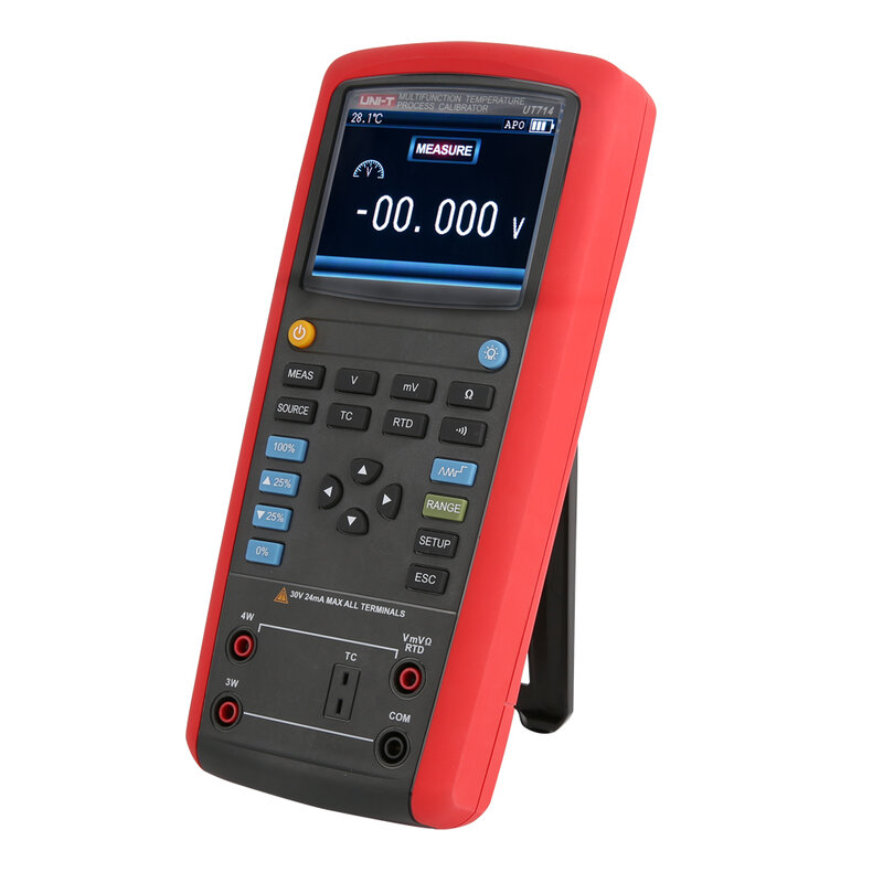 Calibrador manual de proceso de temperatura multifunción, UNI-T UT714, alto rendimiento, alta precisión