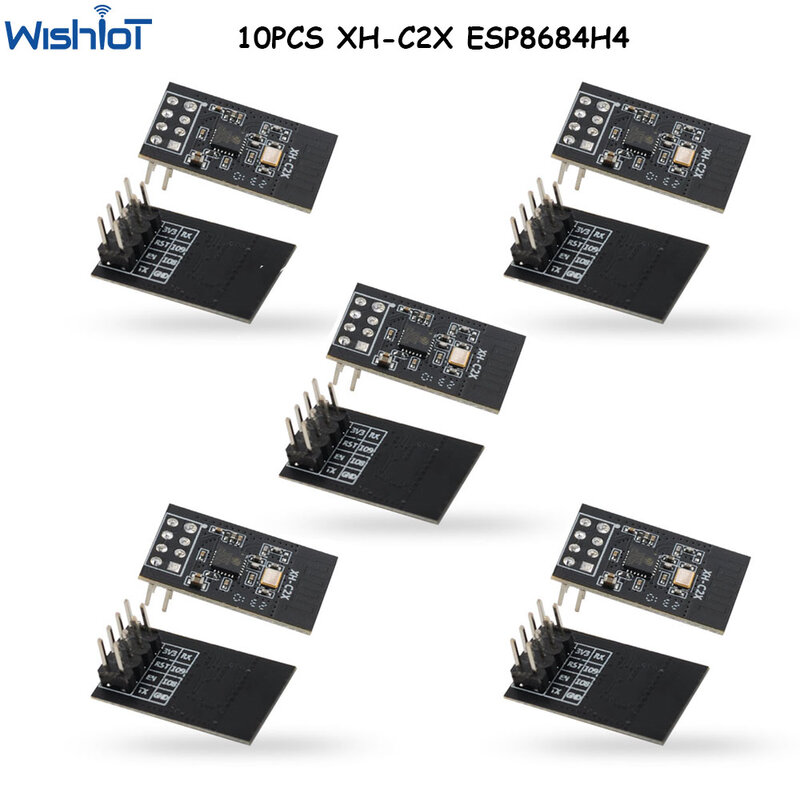 10PCS XH-C2X ESP8684H4 WiFi Blue-tooth Module 32-bit RISC-V Single-Core Processor 4MB Flash DC 3.0-3.6V Replace ESP8266 ESP-01S