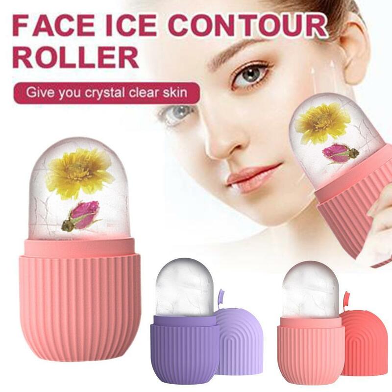Boule de glace en silicone pour le visage, cube de glace, masseur, apaise l'acné, les pores, les soins de la peau, les boissons, les rougeurs du visage, Tig X4W0