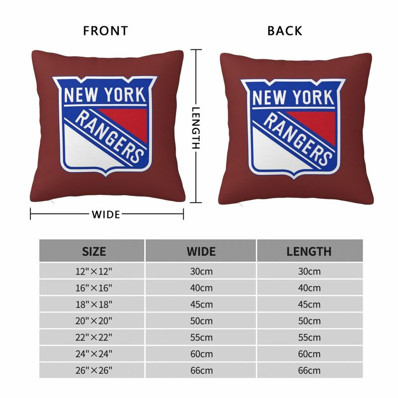 The Great Rangers-york Icon Square Pillowcase Pillow Cover Cushion Zip Decorative Comfort Throw Pillow for Home Living Room