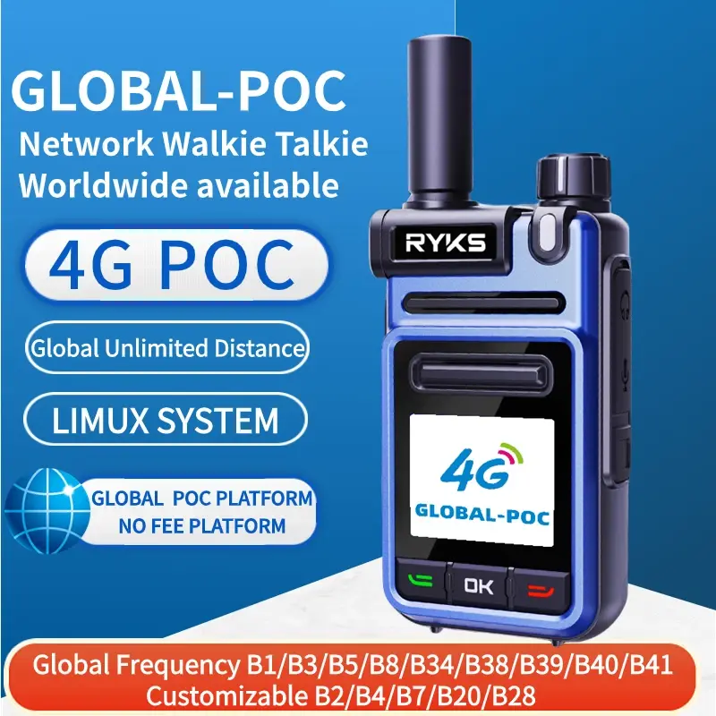 4G full band two way radio MINI Sim card global-intercom phone outdoor Ham walkie talkie long range 5000km pair (no fee) plartfr