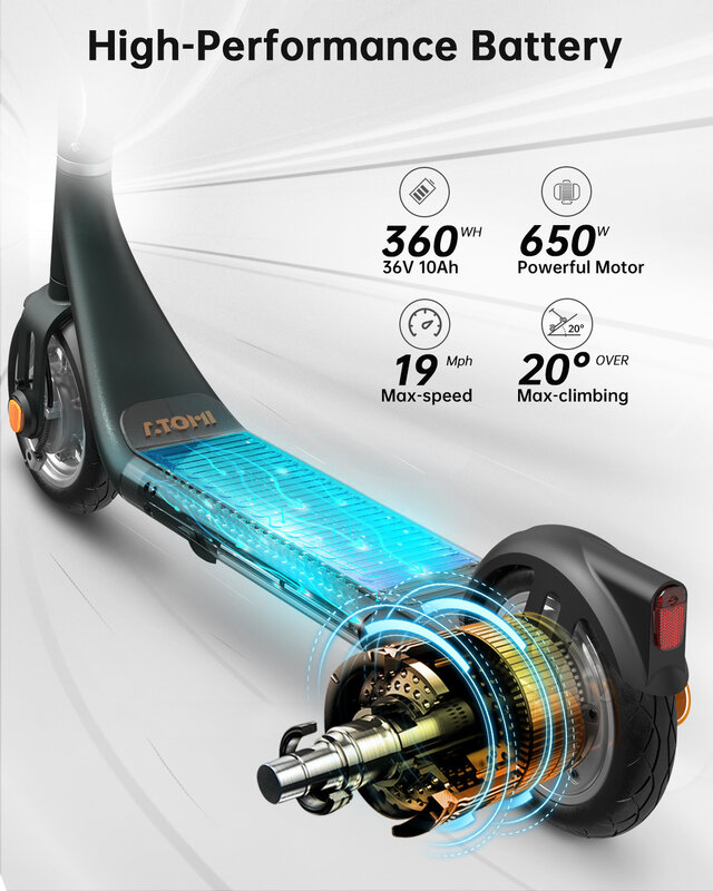 업그레이드 고성능 전기 스케이트보드 모터, 강력한 접이식 전기 스쿠터, EU 미국 창고, 36V 10AH, 650W, 신제품