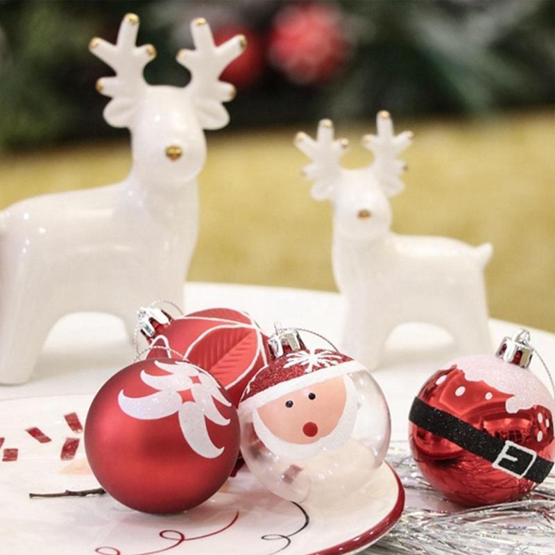 Bola de Natal pintada à mão enfeites pendurados pingentes de árvore de Natal presentes temáticos para casa festa de ano novo 2024