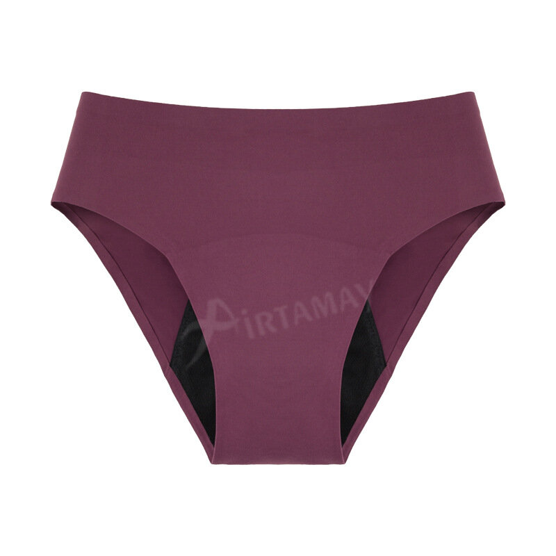 9200  Seamless Mid rise Nylon Menstrual Brief Leak proof Period Underwear 4 Layer Absorbent Panties