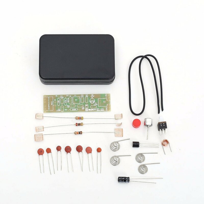 Rádio FM estéreo Kit eletrônico, receptor sem fio, módulo transmissor, placa de microfone, projeto de prática de solda, DIY, 76-108MHz