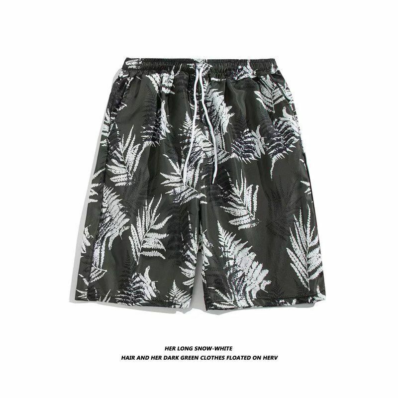 Multiple Styles Loose Shorts Summer Women Men'S Pants Casual Hawaiian Holiday Beach Flower Print Shorts For Men And Women