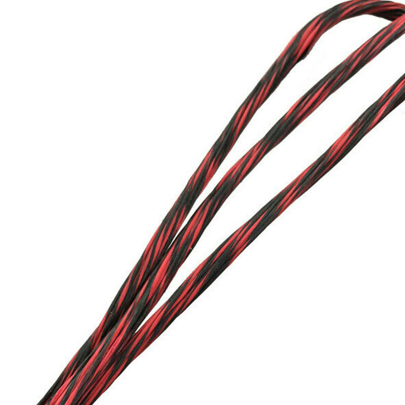 16 Helai Bowstring Panahan Recurve Busur Longbow Replace Bowstring Fit 48 ''-70 'Busur Hitam dan Merah Busur Tali Penembakan