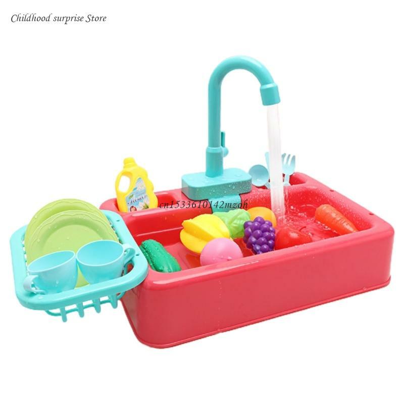 キッチンおもちゃ シンクおもちゃ 食器洗い機 流水で遊ぶおもちゃ 皿洗いおもちゃ ドロップシップ