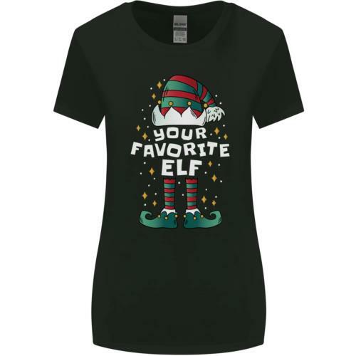 Camiseta de corte más ancho para mujer, camiseta divertida de Your Favourite Elf, navidad