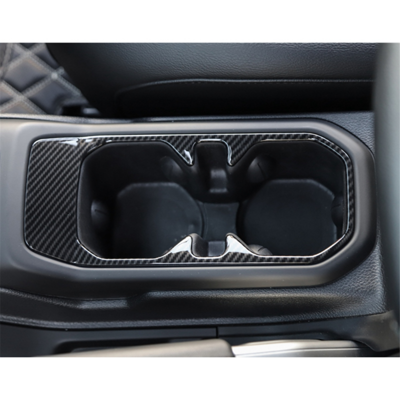 Decoración de portavasos delantero de coche, pegatina de cubierta para Jeep Wrangler JL gladiador JT 4XE 2018-2023, molduras interiores