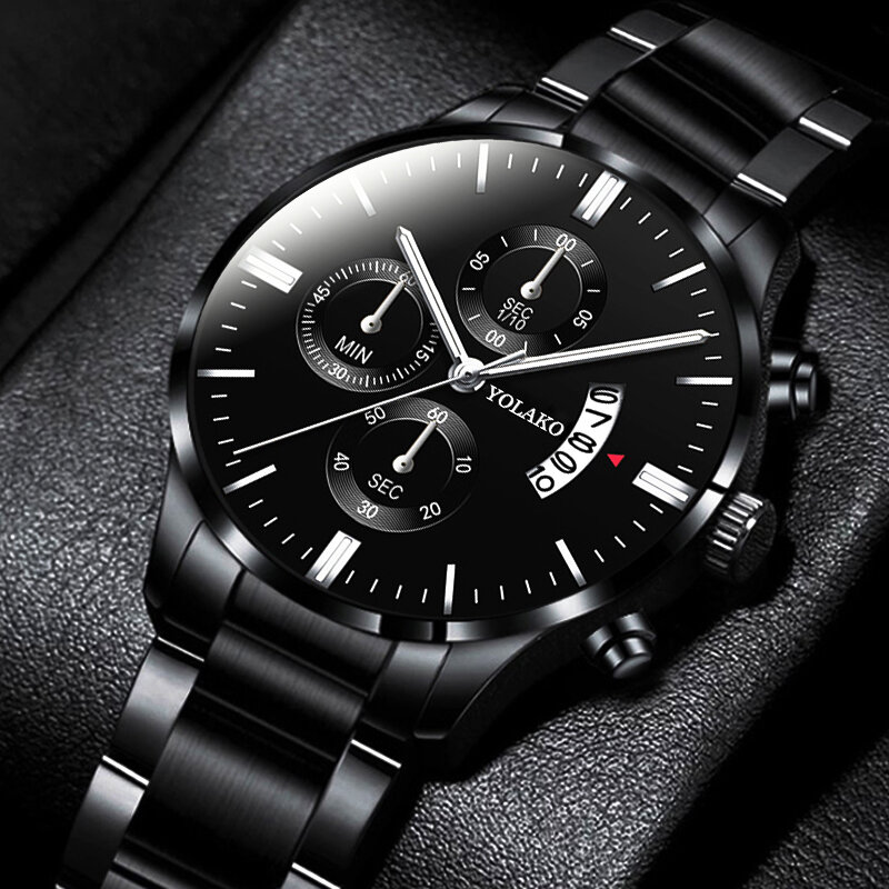 Reloj Hombre Mode Männer Edelstahl Uhr Luxus Kalender Quarz Armbanduhr Business Uhren Mann Uhr Relogio Masculino