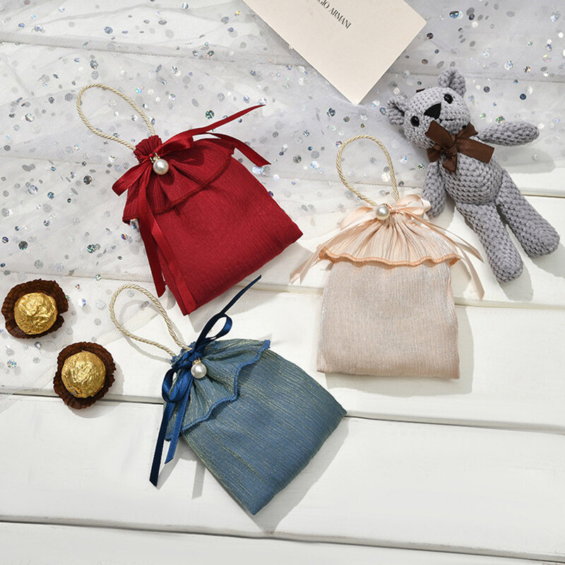Bolsa de almacenamiento de terciopelo con cordón para regalos, organizador de joyas europeo para fiesta, dulces de Pascua, 2022