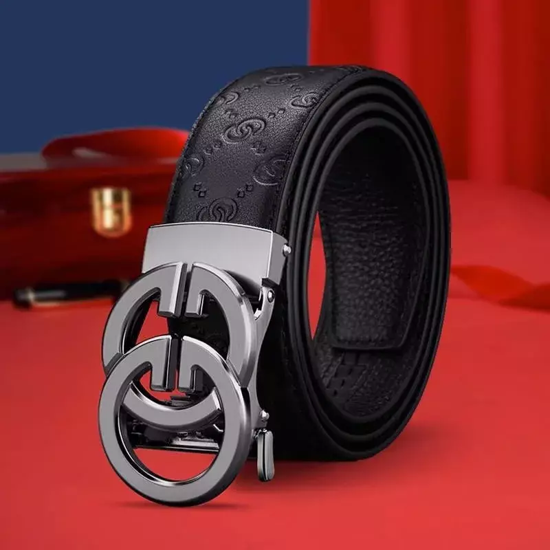 2024 Hot Selling Men's Business Belts Soft Leather Genuine  Belts Trendy Boyfriend Business Gift Box