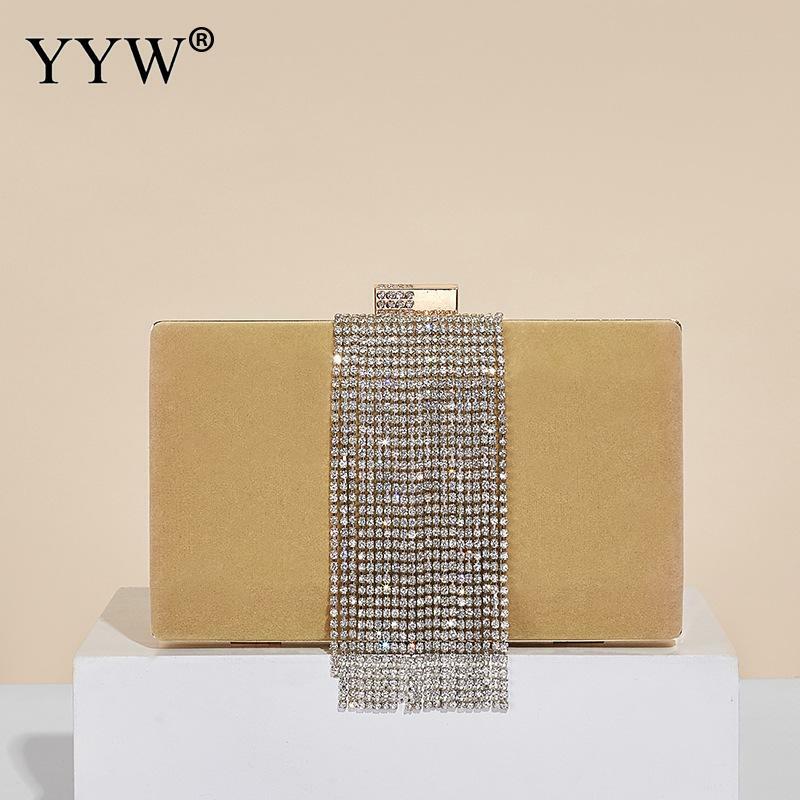 Pochette da sera con nappe di diamanti borsa a tracolla con pochette di diamanti di design di lusso per donna borsa a tracolla Bolsa Feminina