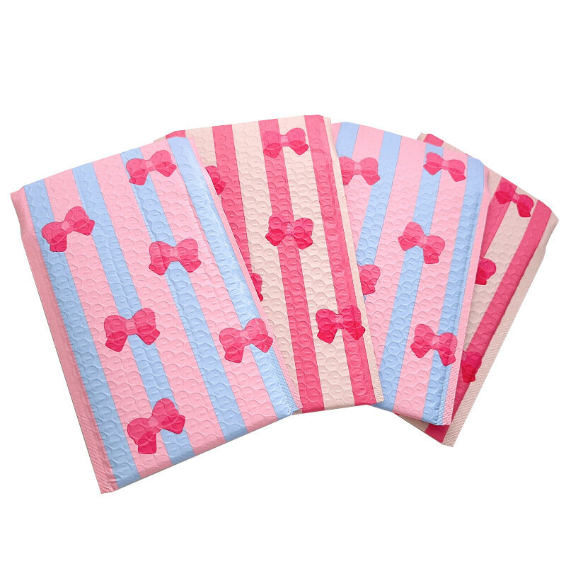 Bolsas pequeñas de burbujas de plástico, sobres de burbujas de color rosa, azul y negro, embalaje a prueba de golpes para joyería y regalo, 50 piezas, 15x20cm