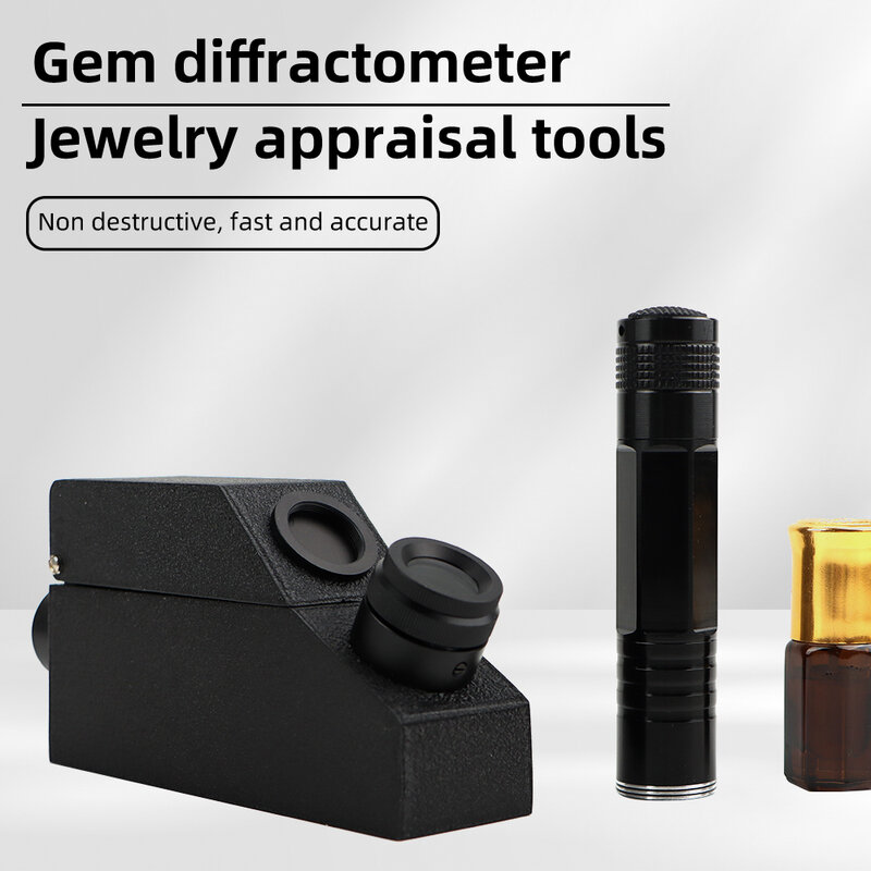 Refractómetro profesional de diamante de piedras preciosas RHG 1,30-1,81 herramienta de prueba de esmeralda de joyería con luz LED refractómetro Doble