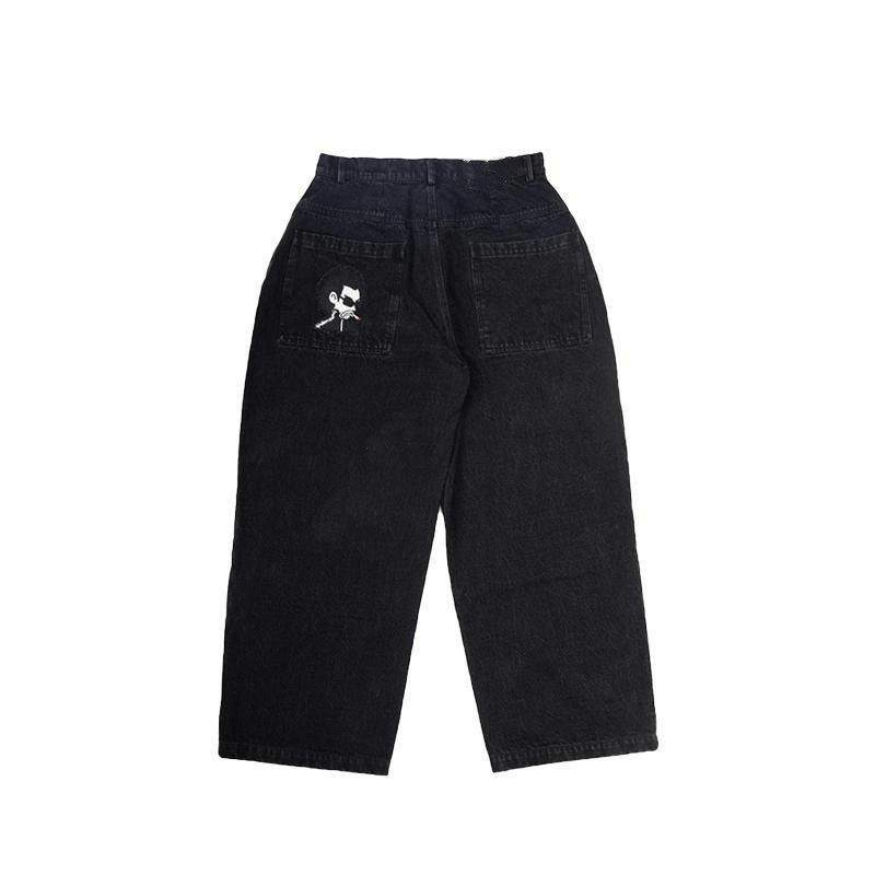 Джинсы мужские винтажные в стиле хип-хоп, модные повседневные прямые широкие штаны с принтом фигуры, Y2k, 2023