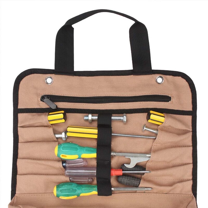 Professional Multi-Purpose Tool Bag High Quality Multi Pocket Hardware Tools Pouch Roll UP Small Portable Tools Organizer Bag