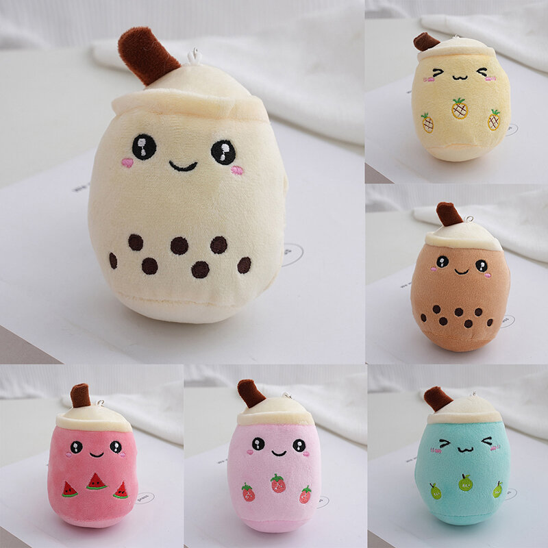 1Pc Bubble Tea Cup Plush Toys Kawaii Fruit Milk Tea Design Kids Stuffed Doll Miękka poduszka Prezent urodzinowy dla przyjaciółki