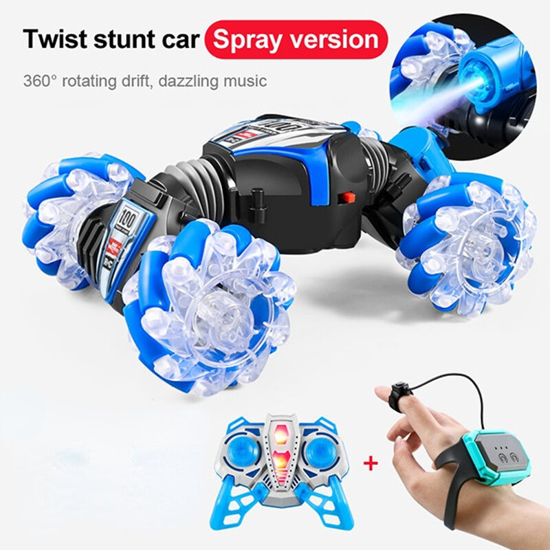 Rear Spray Gesture Induction Torsion Toy Car Plastic High-speed Child Remote Control Car Gifts for Children