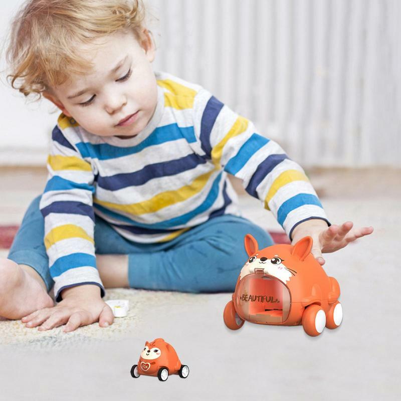 Mainan mobil hewan Inertia, Set mainan edukasi Dini hadiah Natal ulang tahun anak laki-laki perempuan