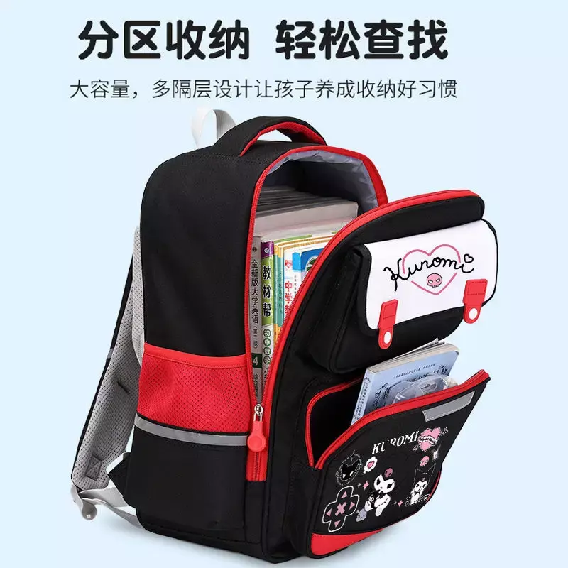 Sanrio Cartoon Shoulder Bag para estudante, bonito Cartoon Schoolbag, leve crianças mochila, novo, M