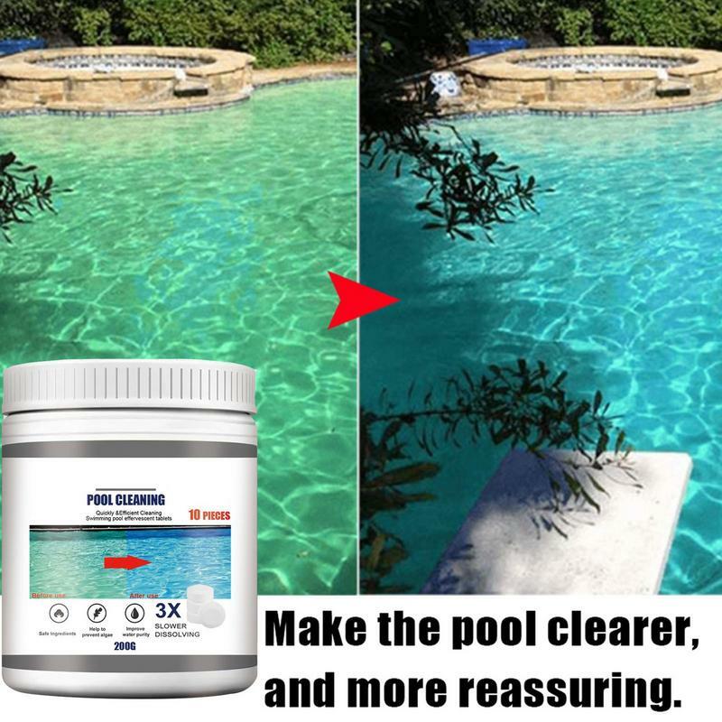 Compresse effervescenti per piscina pillole Dispenser per piscina galleggiante tubi compresse per eliminare gli odori per la pulizia della vasca e della piscina