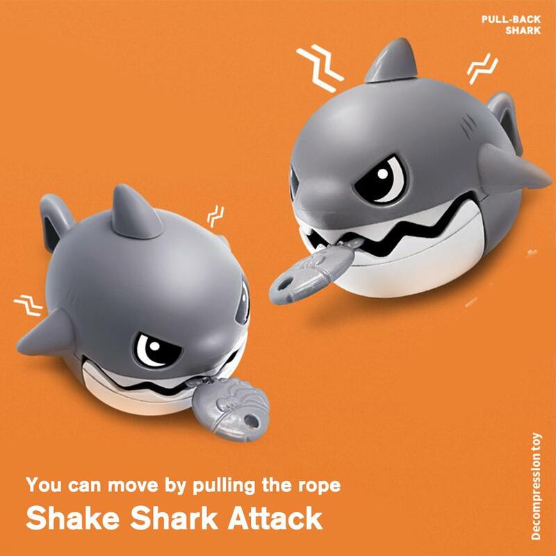Cartoon Cute Pull String Tooth Shark ABS Key Cute Doll Kawaii Small Gift Zabawki dla dzieci Akcesoria samochodowe Mały wisiorek