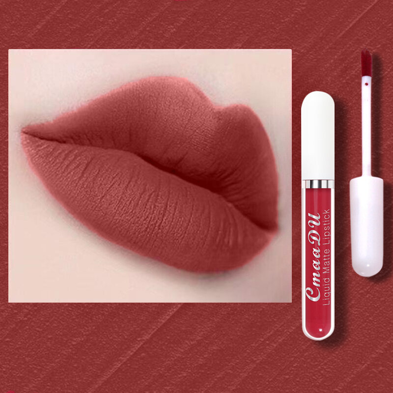 Sexy Velvet Matte Liquid Lipstick, Lip Gloss, Beauty Red Nude, impermeável, Longlasting Maquiagem