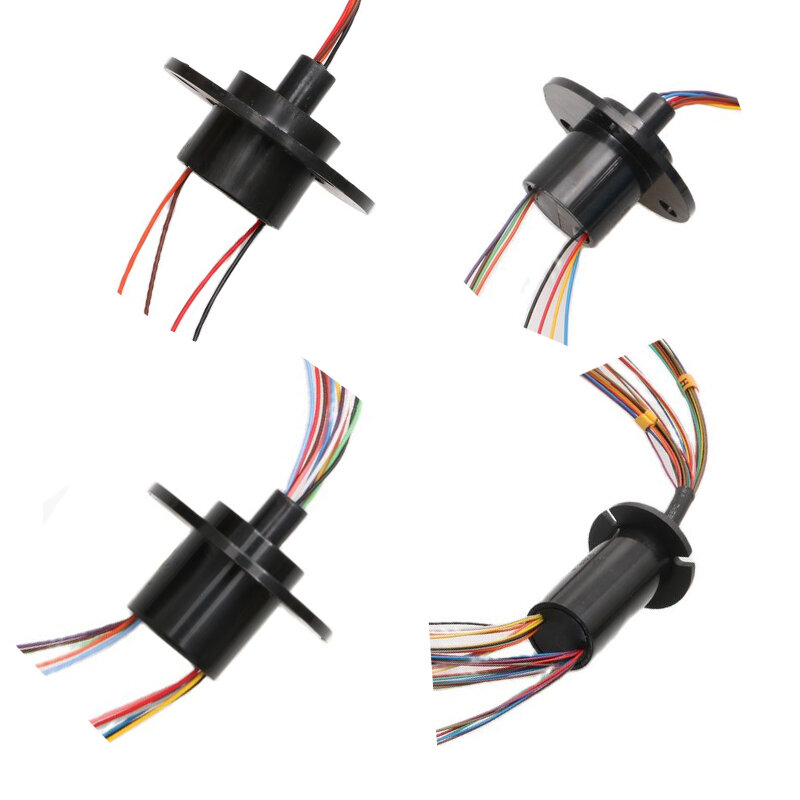 Miniconectores de junta de conductividad rotativa, cápsula de cables de 2/4/6/8/12/18/24/36 canales, anillo deslizante de 1-2A, 8,5/12,5/15,5/22mm, 1 unidad