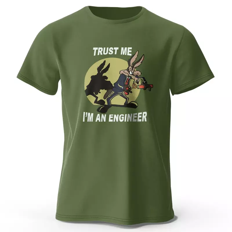 Trust Me I Am an Engineer Printed 100% Cotton Y2k Classic Funny T-Shirt For Men Women Sportswear Tops Tees