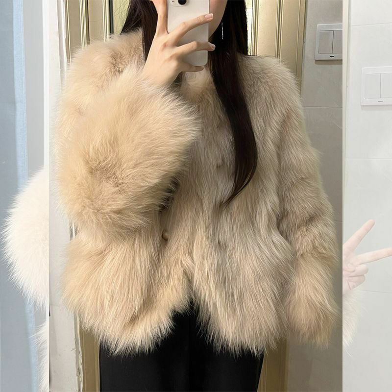 Manteau en fausse fourrure moelleux pour femmes, vestes d'hiver épaisses, chaud, marque de luxe, livraison gratuite, coréen, nouveau, 2023