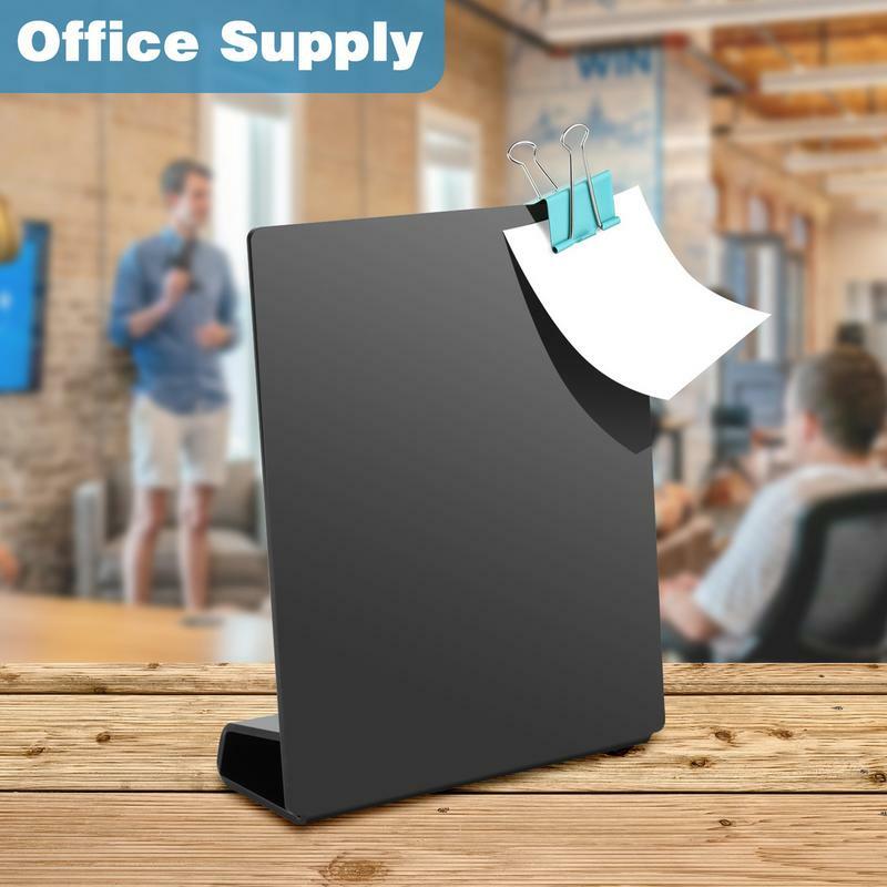 Black Acrylic Dry Erase Board Acrylic Erasable Writing Board For Desk With Base Organizer Planning Boards For Memos Lists Time