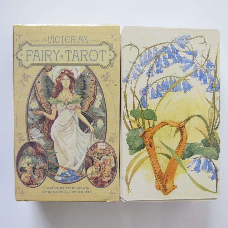 Jogo de cartas vitoriano fada tarô para mulheres e meninas, misterioso jogo de tabuleiro adivinhação, novo design