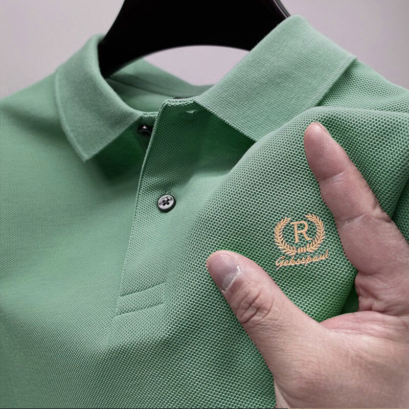 Zomer Nieuw Heren Revers Poloshirt Met Halve Mouwen Mode Casual Zakelijk Geborduurd Poloshirt