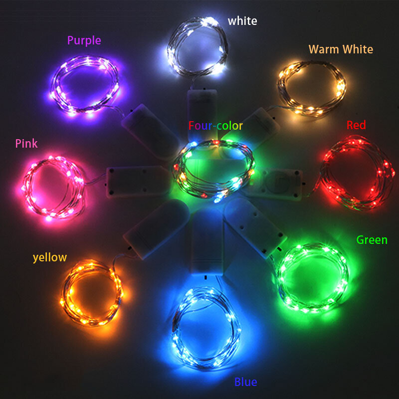 10 Pcs ไฟ LED Fairy String ไฟแบตเตอรี่ดำเนินการ LED ทองแดงสายไฟ String ไฟกันน้ำกลางแจ้งขวดสำหรับตกแต่งห้องนอน