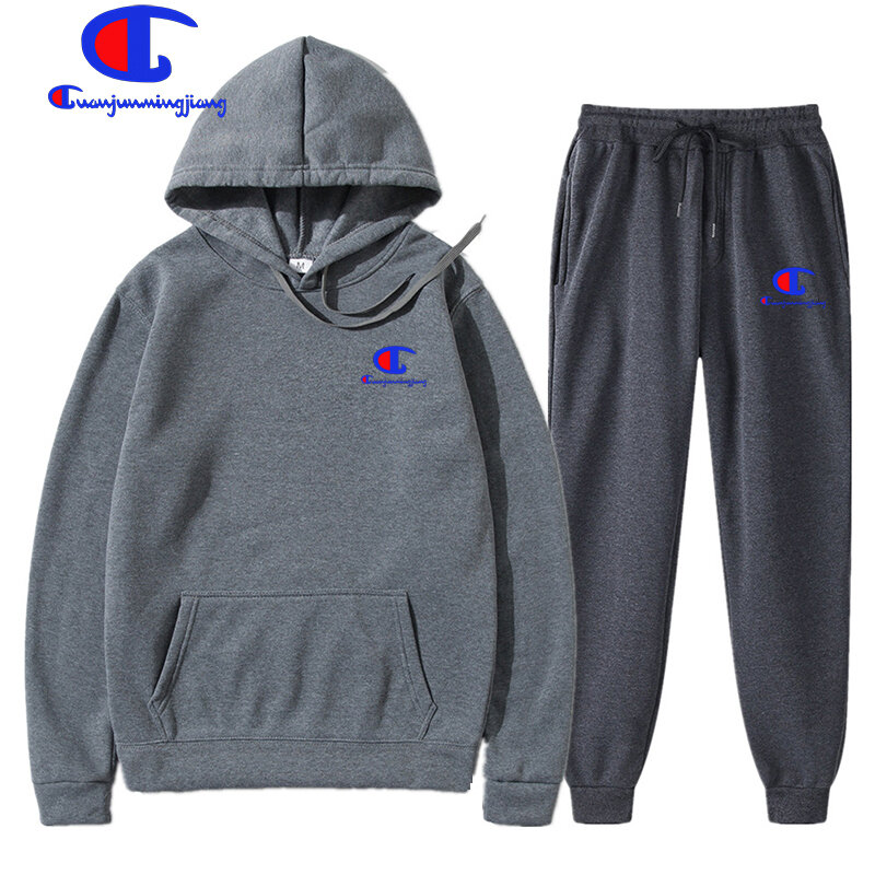 2024 High Quality Men's Suit Hooded Sweater Trousers Men's Suit Casual Sports Training Clothing Brand Printing