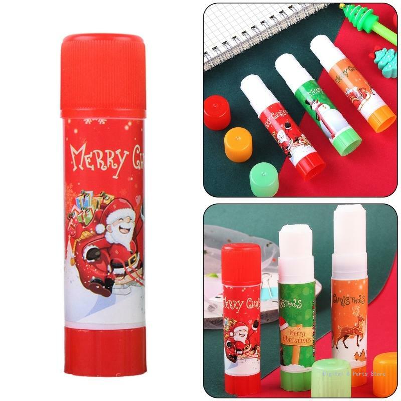 M17F Christmas Glues Stick School Solid Glues Adhesive Quick Drying Easy to Carry for Scrapbooking Card Making Gift Packing
