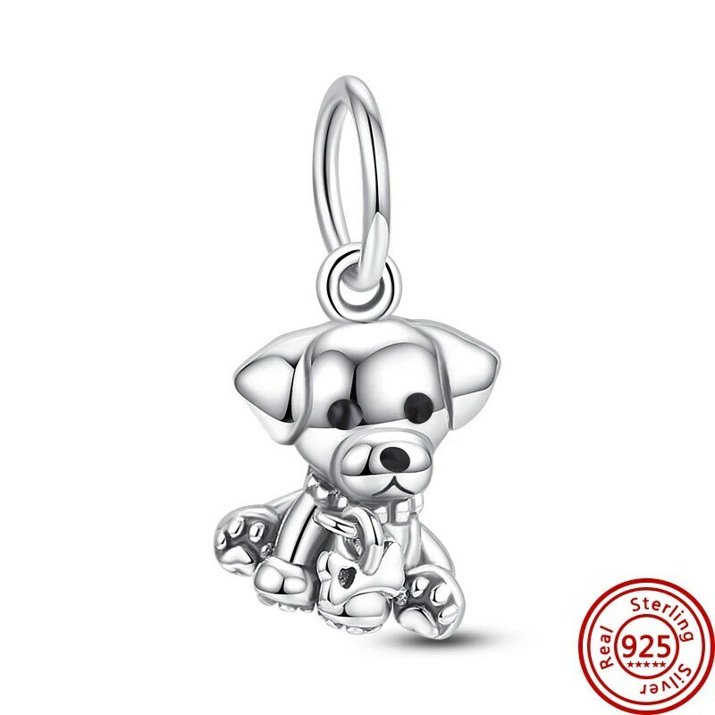 925 Sterling Silver Pet kucing anjing Paw My Best Friend Charm Beads Fit asli gelang Pandora DIY membuat perhiasan Aksesori Hadiah