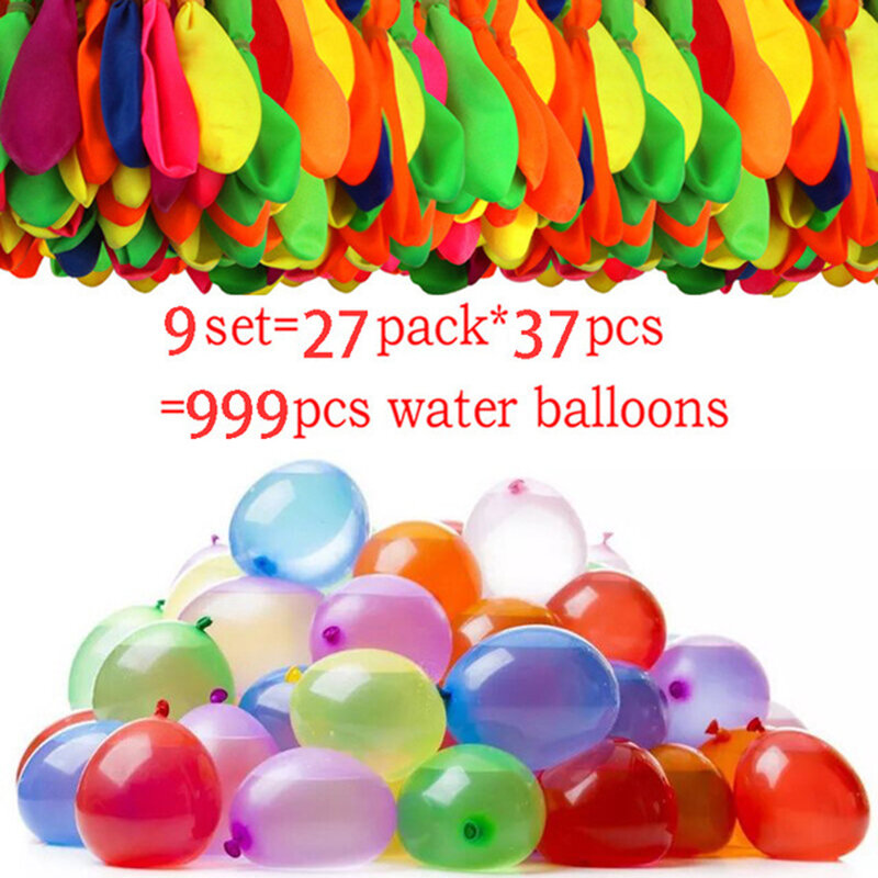 Balões de injeção Quick Water Bombs para crianças, Beach Party Toys, brincar com balão de piscina, jogo de natação, verão, 999 pcs